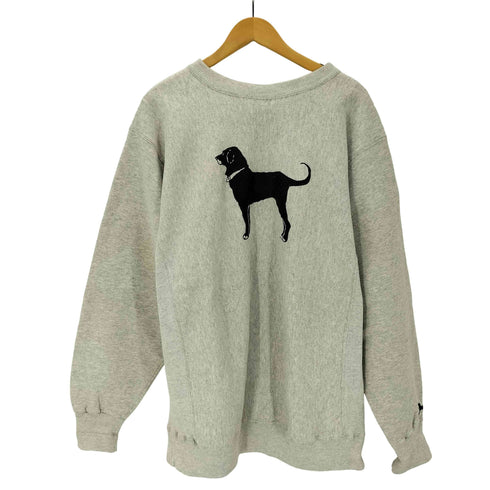 THE BLACK DOG 90s USA製 ブラック ドッグ 黒犬 刺繍 スウェット 両面 プリント メンズ import:XL
