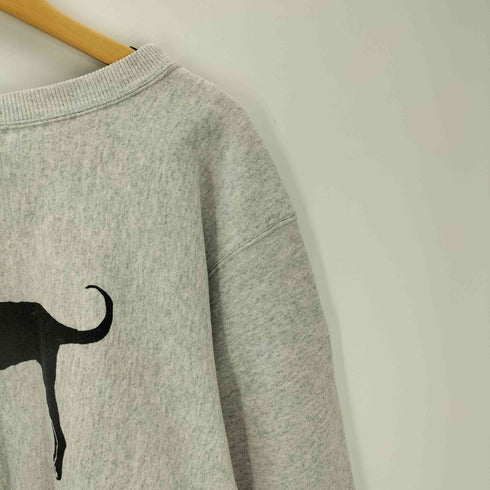THE BLACK DOG 90s USA製 ブラック ドッグ 黒犬 刺繍 スウェット 両面 プリント メンズ import:XL