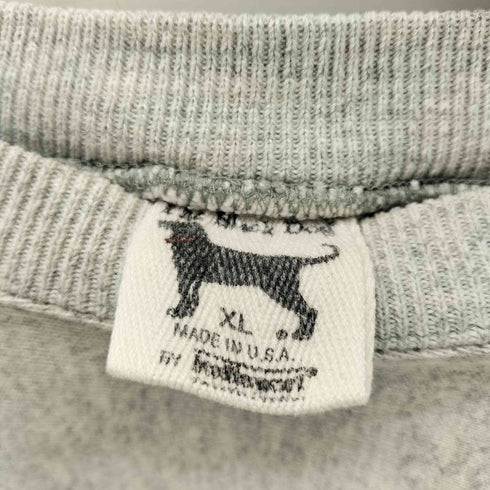 THE BLACK DOG 90s USA製 ブラック ドッグ 黒犬 刺繍 スウェット 両面 プリント メンズ import:XL