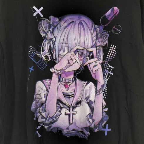 プリントスター printstar 病みガール プリント Tシャツ メンズ JPN:XL