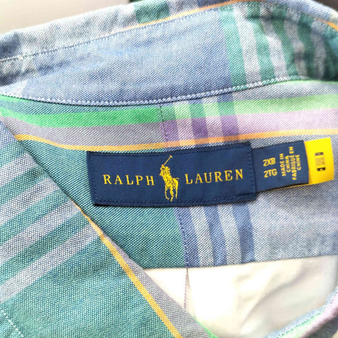 ラルフローレン RALPH LAUREN ポニー刺繍 ビッグマドラス BDシャツ メンズ 2XB