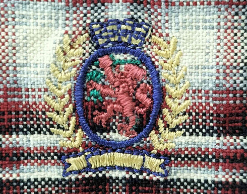 トミーヒルフィガー TOMMY HILFIGER 90S ワンポイント 刺繍 チェック シャツ ボタンダウン メンズ import:L