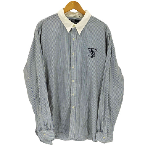 ポロバイラルフローレン Polo by RALPH LAUREN ストライプ クレリックシャツ メンズ import:XXL
