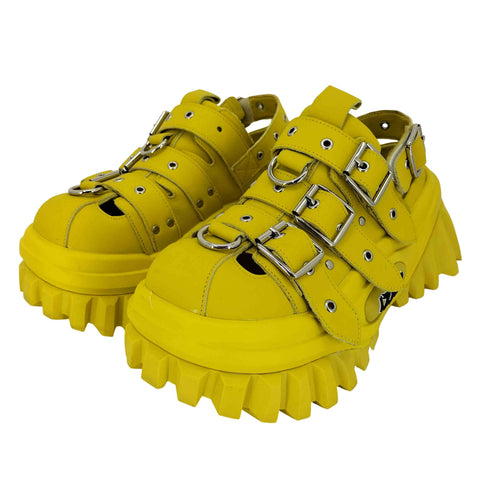 XMZY METALLIC PUNK PLATFORM SANDALS メタリックパンクプラットフォームサンダル import レディース 24.5