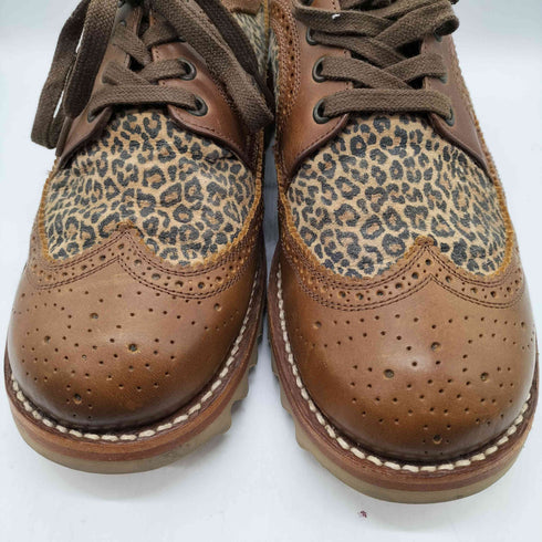 PISTOLERO ピストレロ メキシコ製 OXFORD WING TIP オックスフォード ウイング チップ レオパード ドレス シューズ メンズ US:9