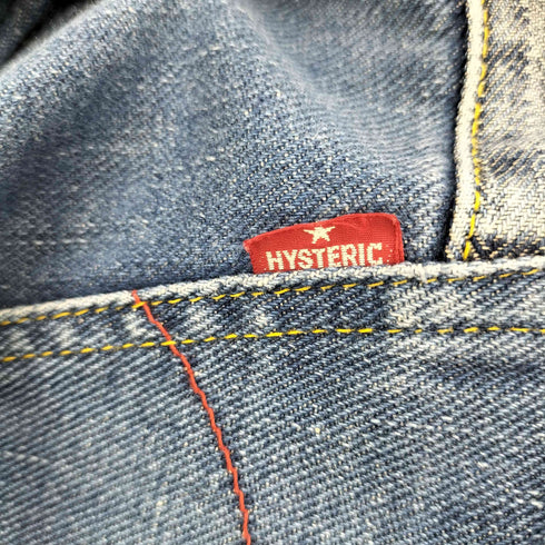 ヒステリックグラマー HYSTERIC GLAMOUR 00S ワッペン刺繍 パッチワーク ブーツカットデニムパンツ y2k レディース FREE