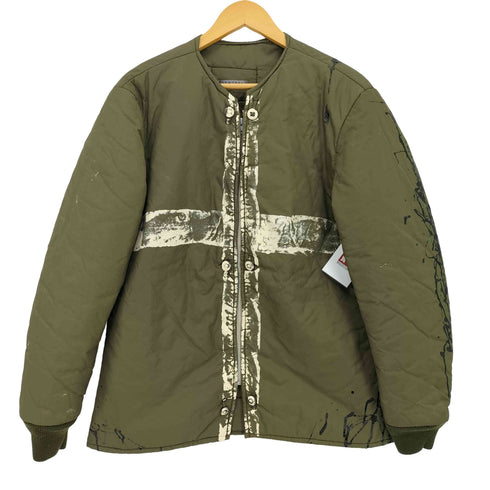 NEWTRAL TOKYO ペイント加工 ノーカラー 中綿 ブルゾン メンズ