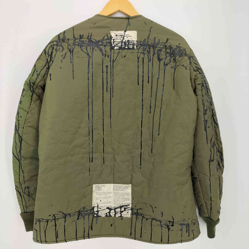 NEWTRAL TOKYO ペイント加工 ノーカラー 中綿 ブルゾン メンズ