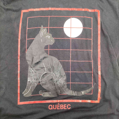 カナダ製 quebec アニマルプリント クルーネックtシャツ メンズ import:XL