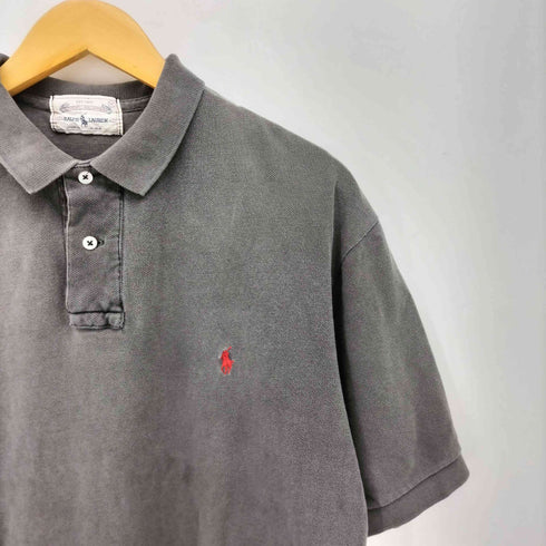ラルフローレン RALPH LAUREN 80-90S USA製 白タグ ポニー刺繍 シングルステッチ 鹿の子 半袖 ポロシャツ メンズ import:M
