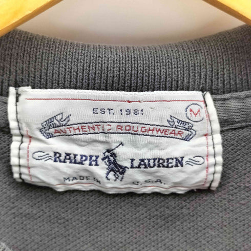 ラルフローレン RALPH LAUREN 80-90S USA製 白タグ ポニー刺繍 シングルステッチ 鹿の子 半袖 ポロシャツ メンズ import:M