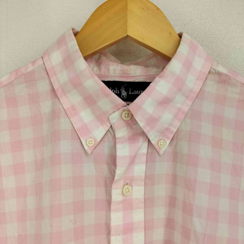 ラルフローレン RALPH LAUREN CUSTIM FIT スモールポニー刺繍 BD チェック長袖シャツ メンズ import:L