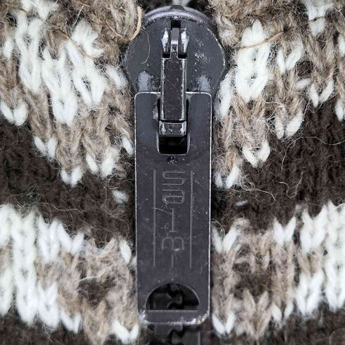 デンマーク製 ノルディック柄 ジップ ニット セーター メンズ