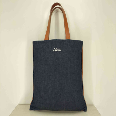 アーペーセー A.P.C. ×Jean Touitou Social Status Denim Leather Tote メンズ