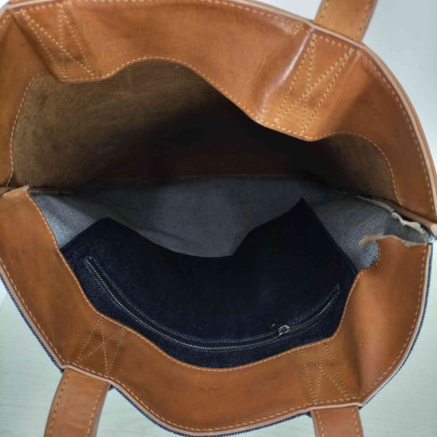 アーペーセー A.P.C. ×Jean Touitou Social Status Denim Leather Tote メンズ