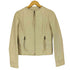 エポカ Epoca lamb leather ラムレザー 羊革 ノーカラー ジャケット レディース 36