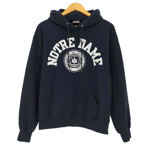 チャンピオン Champion 90s~00s アーチ カレッジプリント ハトメ 袖目あり プルオーバーパーカー メンズ import:M