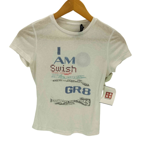 I.AM.GIA MIMI WADE アイアムジーア スパンコール プリント チビTシャツ GR8 レディース S-M