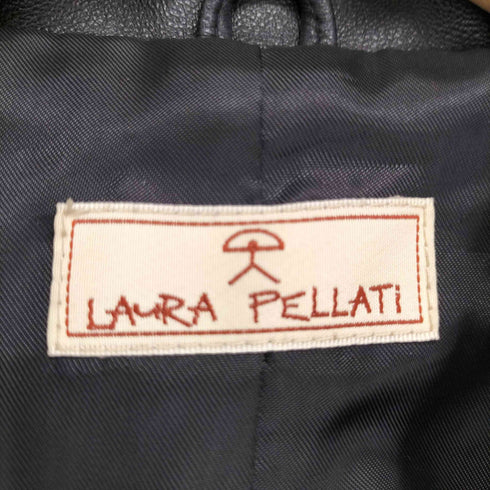 LAURA PELLATI ラムレザー パンチング テーラードジャケット レディース FREE