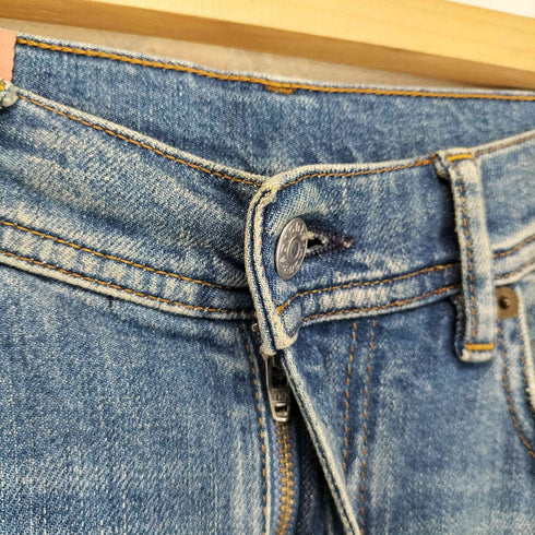 アクネストゥディオズブロコンスト Acne Studios Bla Konst Melk Mid Blue テーパード 加工 デニム パンツ レディース 28/30