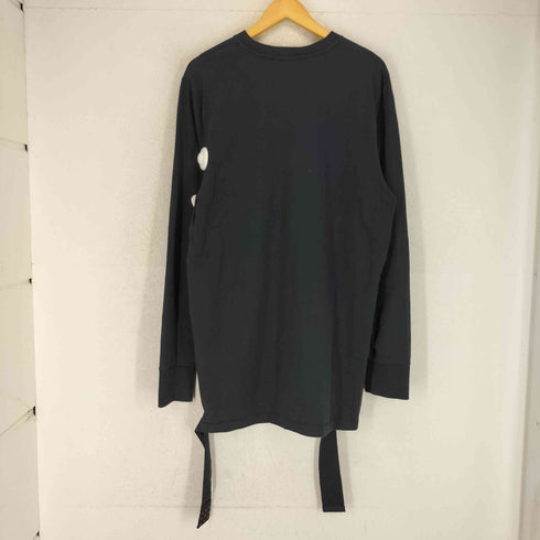 ヘルムートラング HELMUT LANG ロゴ刺繍 裾ベルト ポケット 長袖 カットソー メンズ L