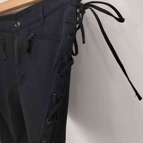 ジャンポールゴルチエオム Jean Paul GAULTIER HOMME 90~00s フロントジップポケット 裾ジップ ギミック サイドレースアップパンツ archive メンズ JPN:46