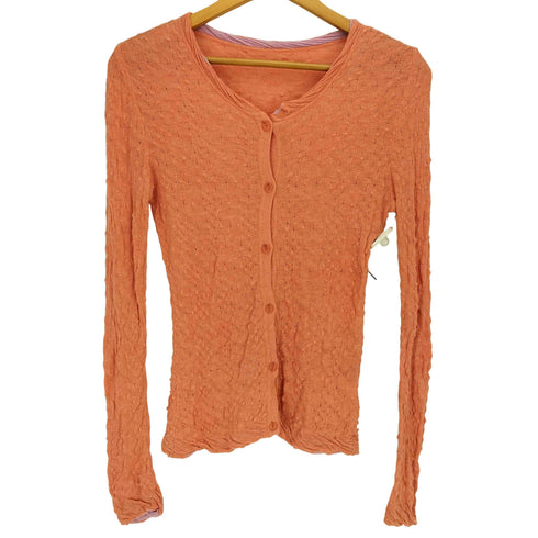 ハートイッセイミヤケ Haat ISSEY MIYAKE 06SS 縮絨 コットン ニット カーディガン レディース JPN:2