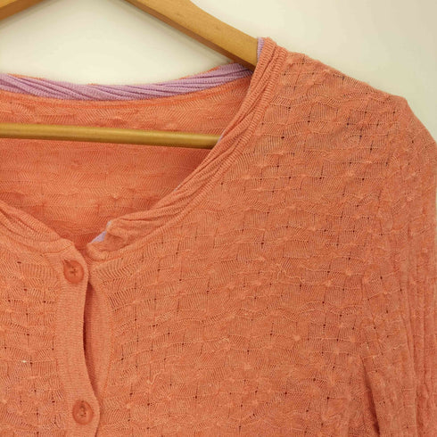 ハートイッセイミヤケ Haat ISSEY MIYAKE 06SS 縮絨 コットン ニット カーディガン レディース JPN:2