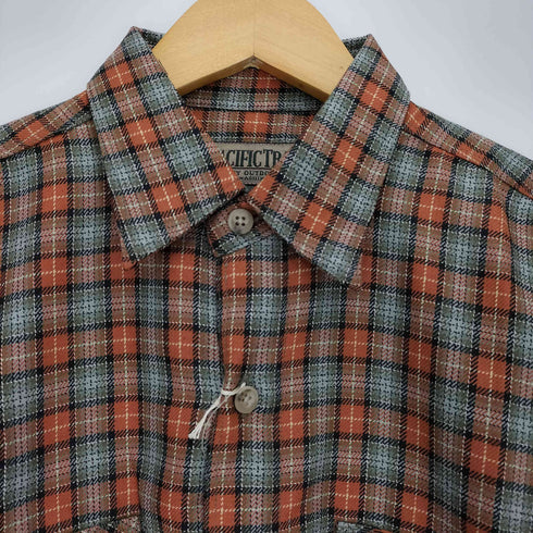 パシフィックトレイル PACIFIC TRAIL ウール混 チェック ダブルポケットシャツ メンズ import:M