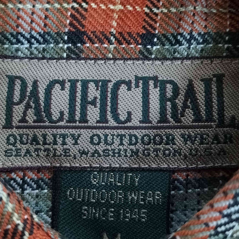 パシフィックトレイル PACIFIC TRAIL ウール混 チェック ダブルポケットシャツ メンズ import:M
