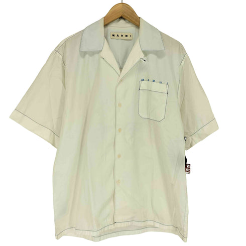 マルニ MARNI 21SS Cotton Poplin Open Collar Short Sleeve Shirt コットンポプリンオープンカラーシャツ メンズ JPN:46