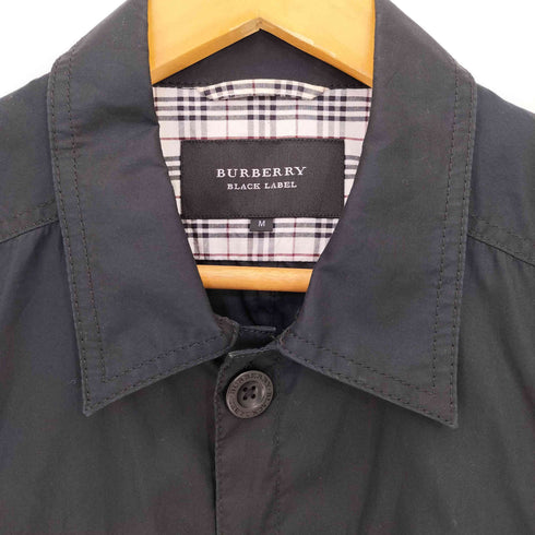 バーバリーブラックレーベル BURBERRY BLACK LABEL ロゴ刺繍 エポレット付き ミリタリーシャツジャケット レディース JPN:M