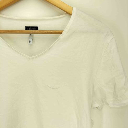 アルマーニジーンズ ARMANI JEANS イーグルロゴ刺繍 半袖 Vネック Tシャツ メンズ import:L