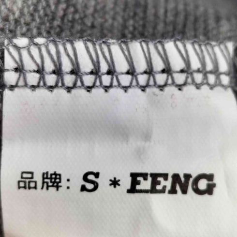 S EENG ラインストーン タートルネックニット Y2K レディース