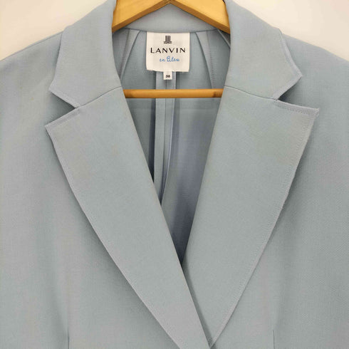 ランバンオンブルー LANVIN en Bleu プリーツポケット ダブルブレストジャケット レディース JPN:38