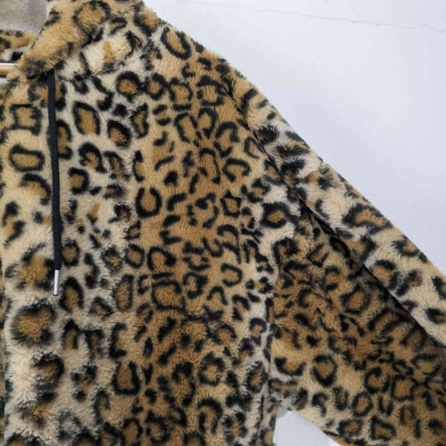 NOBLE PRODUCT ノーブルプロダクツ フェイクファー レオパード柄 フーディ ジャケット レディース L