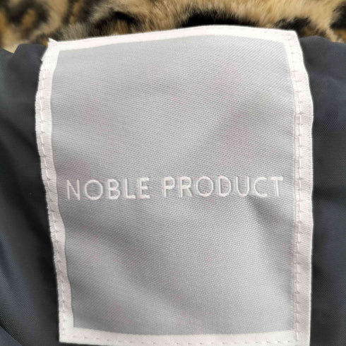 NOBLE PRODUCT ノーブルプロダクツ フェイクファー レオパード柄 フーディ ジャケット レディース L