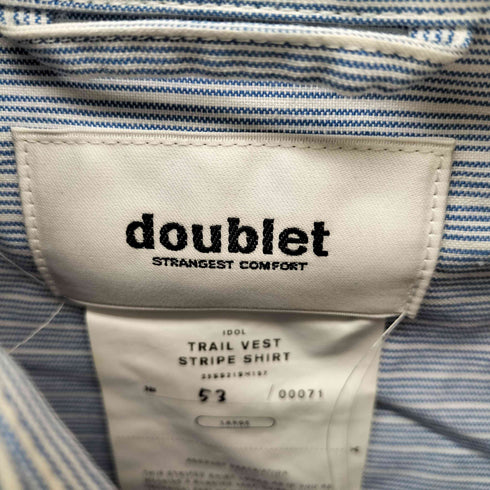 ダブレット doublet 25SS TRAIL VEST STRIPE SHIRT 】トレイル ベスト付き ストライプシャツ メンズ LARGE