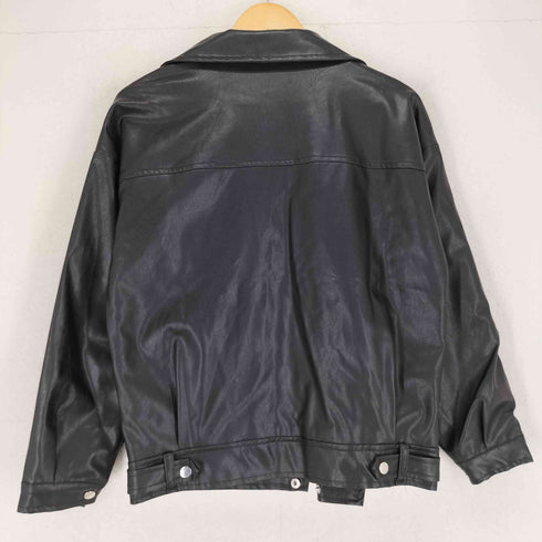 B.G.FASHION B.G.ファッション フェイクレザー ライダースジャケット レディース 160/84A