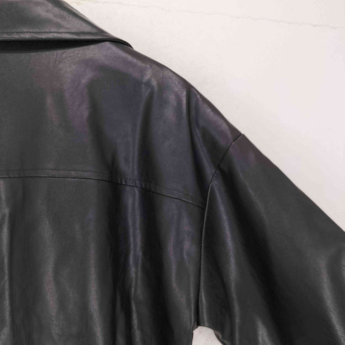 B.G.FASHION B.G.ファッション フェイクレザー ライダースジャケット レディース 160/84A