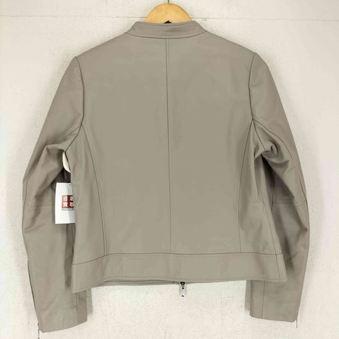 PLATINUM MEI-MEI プラチナ メイメイ lamb leather 羊革 バンドカラー レザージャケット レディース M-L