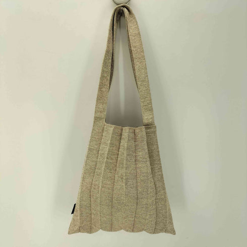 oobi Pleats Knit Bag プリーツ ニット バッグ ミドル サイズ ラメ トート バッグ レディース