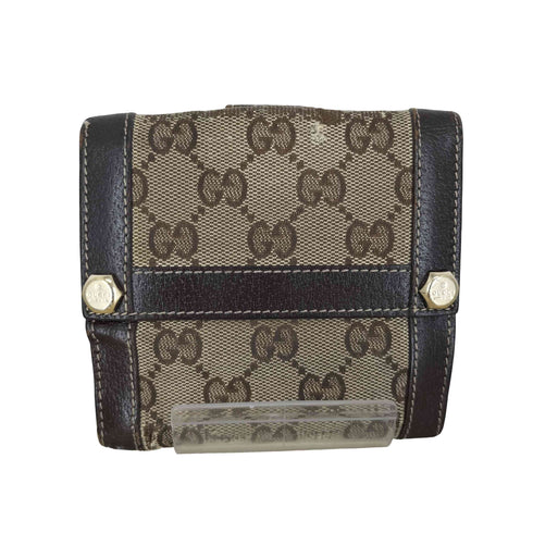 グッチ GUCCI GGキャンバス Wホック 二つ折り財布 レディース