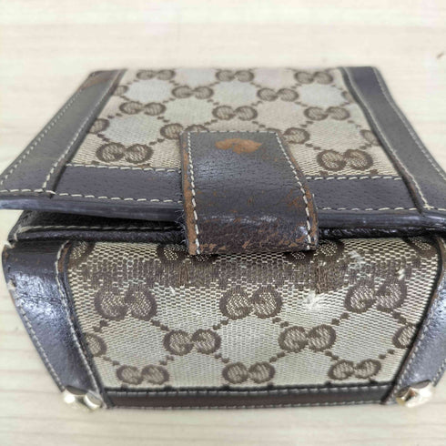 グッチ GUCCI GGキャンバス Wホック 二つ折り財布 レディース