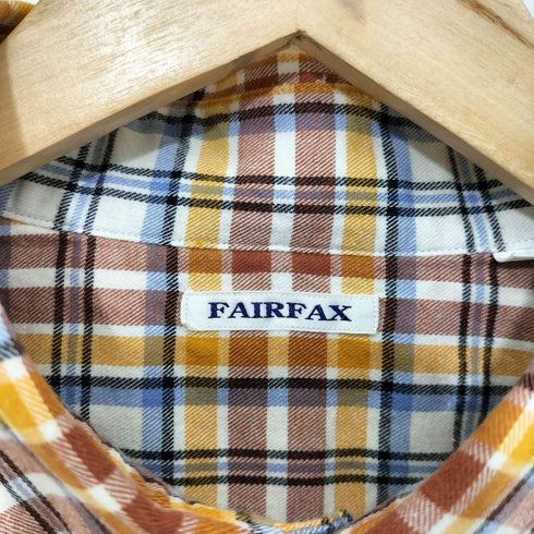 フェアファクス FAIRFAX チェック コットン ボタンダウン シャツ メンズ LL
