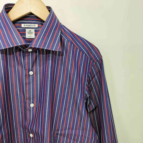 トーマスメイソンフォーフェアファクス THOMAS MASON for FAIRFAX ワイドカラー ストライプ ドレス シャツ メンズ 16 1/2 - 42