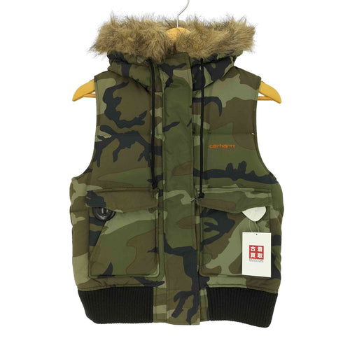 カーハート Carhartt 90S 迷彩 ファー ダウンベスト メンズ import:M