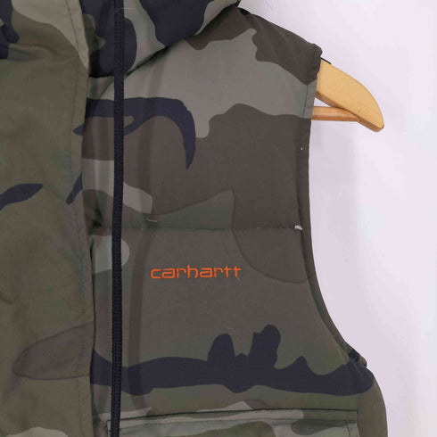 カーハート Carhartt 90S 迷彩 ファー ダウンベスト メンズ import:M