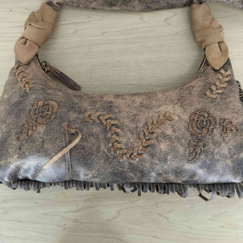 CATERINA LUCCHI genuine leather 本革 イタリア製 フリンジ ショルダーバッグ レディース
