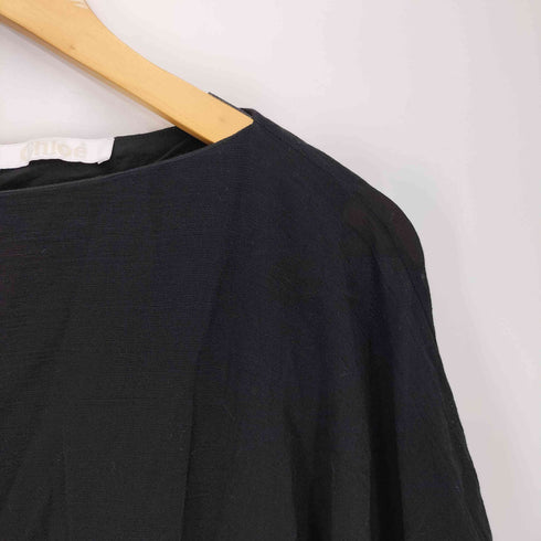 クロエ Chloe リネン混 シアー 七分丈 S/S ワンピース レディース FR:36